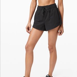 LuluLemon Inner Glow 3inch Terry Short Black